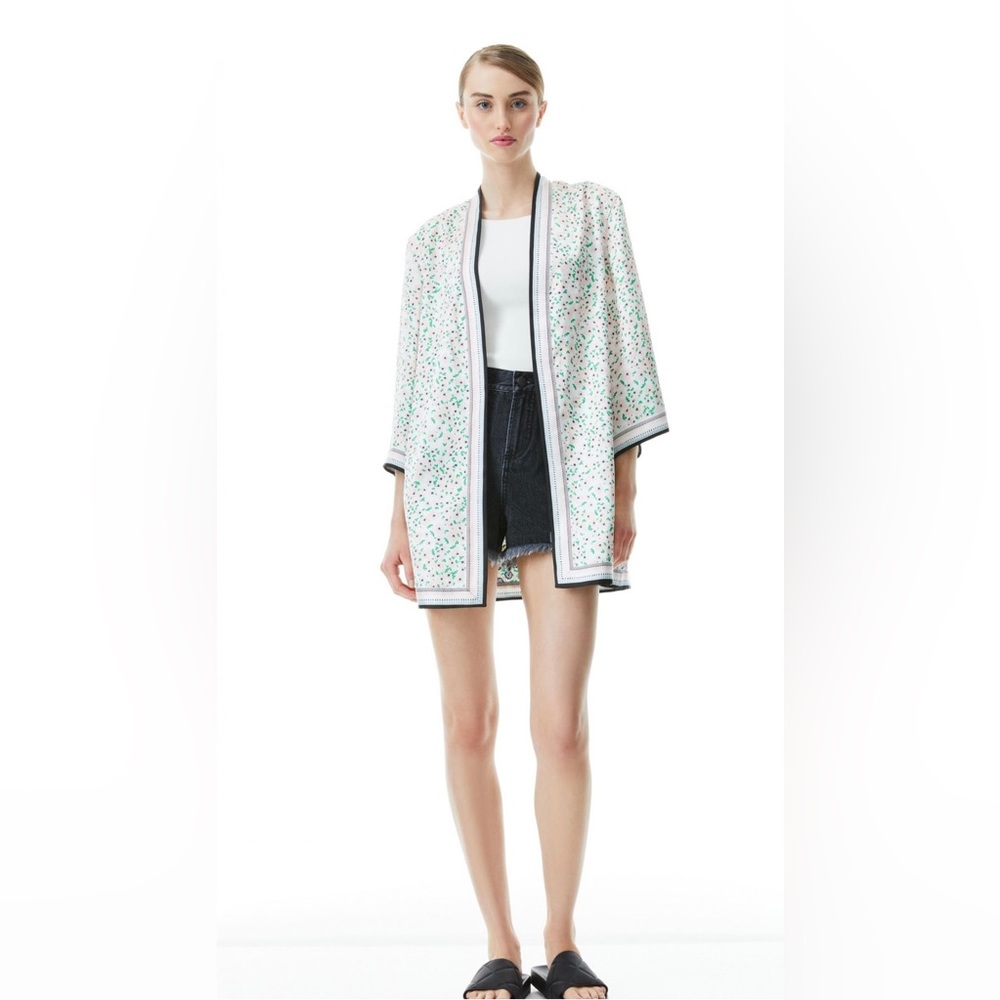 Alice + Olivia Koko Reversible Kimono Sun Valley Trellis Multi NWT Size M/L